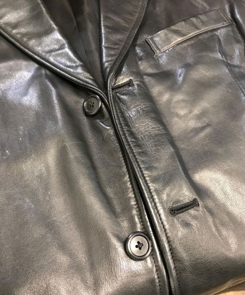 OLD GAP（オールドギャップ）OLD GAP (オールドギャップ) レザーテーラードジャケット ブラック サイズ:Ｌの古着・服飾アイテム