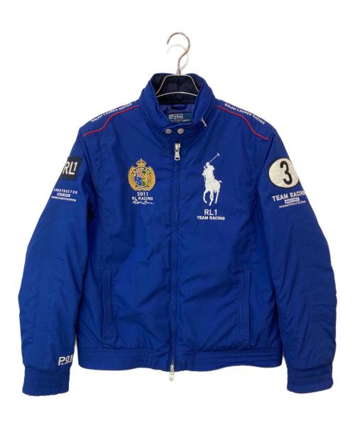 POLO RALPH LAUREN（ポロ・ラルフローレン）POLO RALPH LAUREN (ポロ・ラルフローレン) レーシングジャケット ブルー サイズ:Mの古着・服飾アイテム