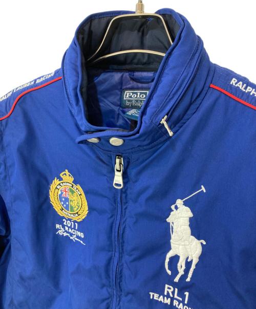 POLO RALPH LAUREN（ポロ・ラルフローレン）POLO RALPH LAUREN (ポロ・ラルフローレン) レーシングジャケット ブルー サイズ:Mの古着・服飾アイテム