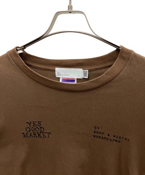 SO SHOP&HOSTEL（ソウショップアンドホステル）SO SHOP&HOSTEL (ソウショップアンドホステル) 半袖Tシャツ ブラウン サイズ:Sの古着・服飾アイテム
