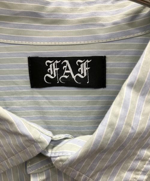 FAF（エフエーエフ）FAF (エフエーエフ) ストライプシャツ スカイブルー サイズ:2の古着・服飾アイテム