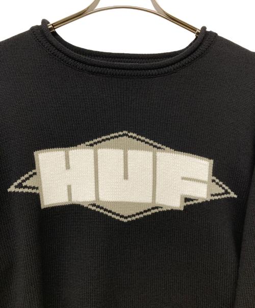 HUF（ハフ）HUF (ハフ) QUALITY JACQUARD SWEATER ブラック サイズ:XLの古着・服飾アイテム
