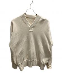 OLDE HOMESTEADER（オールド ホームステッダー）の古着「EXTRA COTTON FLEECE Yネックロングスリーブプルオーバー」｜エクリュ