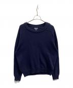 LAND'S ENDランズエンド）の古着「Cotton Knit Drifter Sweater」｜ネイビー