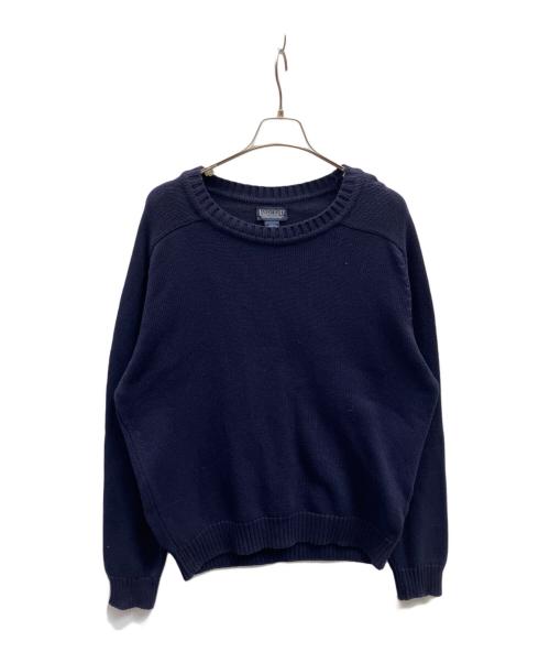 LAND'S END（ランズエンド）LAND'S END (ランズエンド) Cotton Knit Drifter Sweater ネイビー サイズ:Ｌの古着・服飾アイテム