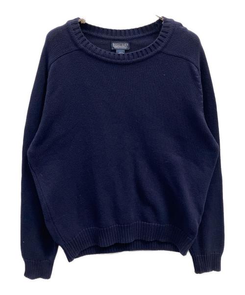 LAND'S END（ランズエンド）LAND'S END (ランズエンド) Cotton Knit Drifter Sweater ネイビー サイズ:Ｌの古着・服飾アイテム
