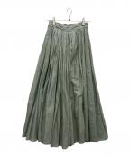 MARILYN MOONマリリンムーン）の古着「タックシアーコットンスカート」｜グレー