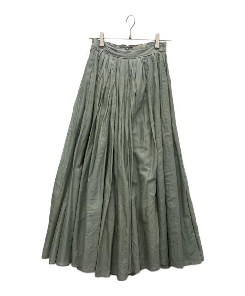 MARILYN MOON（マリリンムーン）MARILYN MOON (マリリンムーン) タックシアーコットンスカート グレー サイズ:SIZEFREEの古着・服飾アイテム