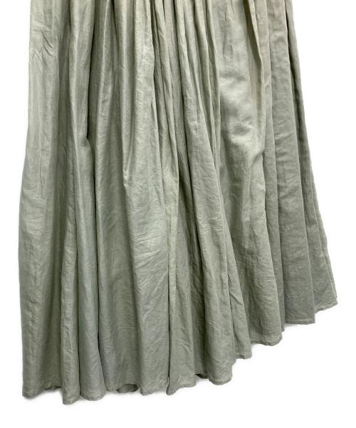 MARILYN MOON（マリリンムーン）MARILYN MOON (マリリンムーン) タックシアーコットンスカート グレー サイズ:SIZEFREEの古着・服飾アイテム