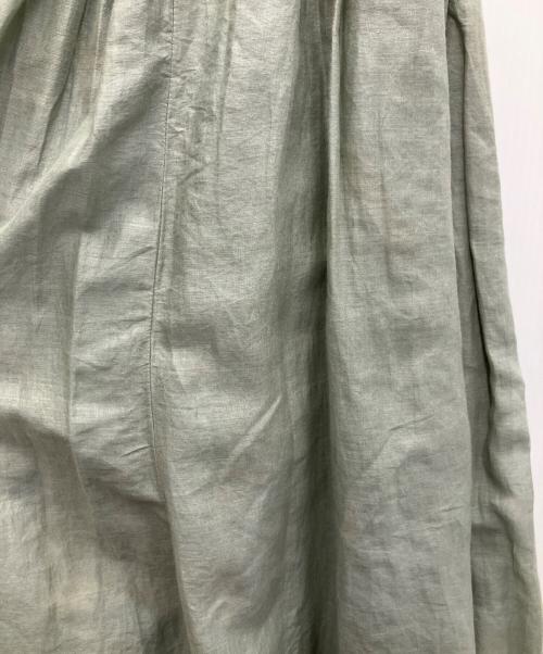 MARILYN MOON（マリリンムーン）MARILYN MOON (マリリンムーン) タックシアーコットンスカート グレー サイズ:SIZEFREEの古着・服飾アイテム