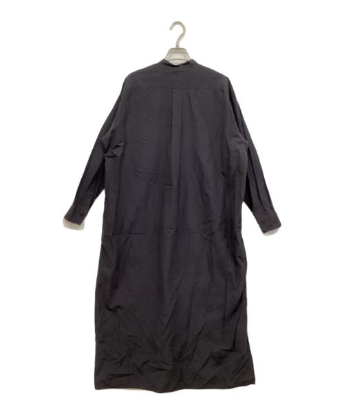 COMOLI（コモリ）COMOLI (コモリ) バンドカラーシャツワンピース ブラック サイズ:FREEの古着・服飾アイテム