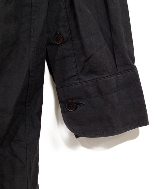 COMOLI（コモリ）COMOLI (コモリ) バンドカラーシャツワンピース ブラック サイズ:FREEの古着・服飾アイテム