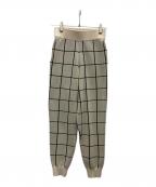 HYKEハイク）の古着「PLAID JACQUARD KNIT PANT」｜アイボリー