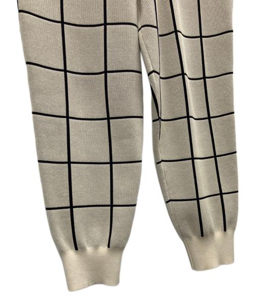 HYKE（ハイク）HYKE (ハイク) PLAID JACQUARD KNIT PANT アイボリー サイズ:SIZE1の古着・服飾アイテム