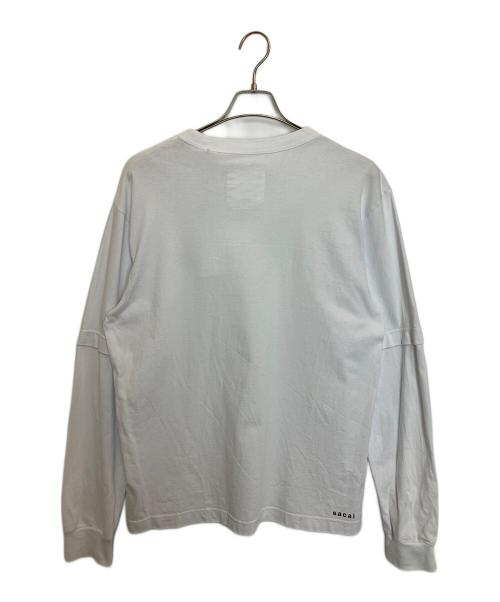 sacai（サカイ）sacai (サカイ) KNOW FUTURE L S T-Shirt ホワイト サイズ:4の古着・服飾アイテム