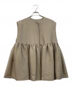 BEARDSLEYビアズリー）の古着「ギャザージレ」｜ベージュ