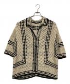 JOURNAL STANDARD relumeジャーナルスタンダード レリューム）の古着「クロシェカーディガン」｜ブラック×ホワイト