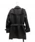 BURBERRY BLACK LABEL (バーバリーブラックレーベル) ステンカラーコート トレンチコート ブラック サイズ:М：15000円