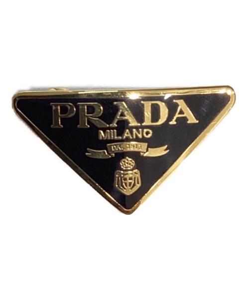 PRADA（プラダ）PRADA (プラダ) バレッタ / トライアングルロゴヘアクリップ ブラックの古着・服飾アイテム