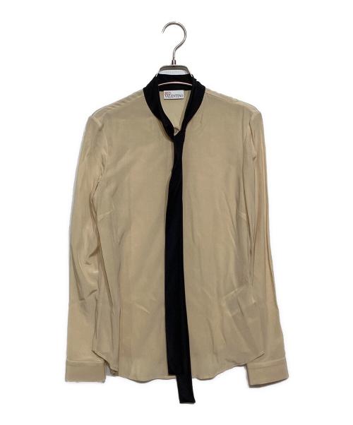RED VALENTINO（レッドヴァレンティノ）RED VALENTINO (レッドヴァレンティノ) ボウタイブラウス　TR3ABA9048P ベージュ サイズ:38 未使用品の古着・服飾アイテム