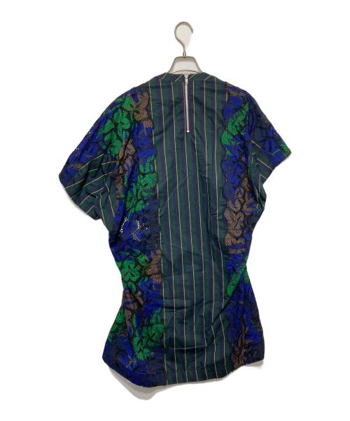 sacai（サカイ）sacai (サカイ) レースドッキングワンピース グリーン サイズ:2の古着・服飾アイテム