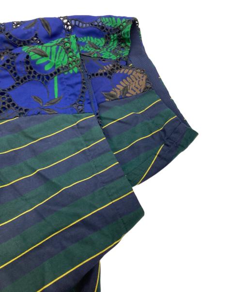 sacai（サカイ）sacai (サカイ) レースドッキングワンピース グリーン サイズ:2の古着・服飾アイテム