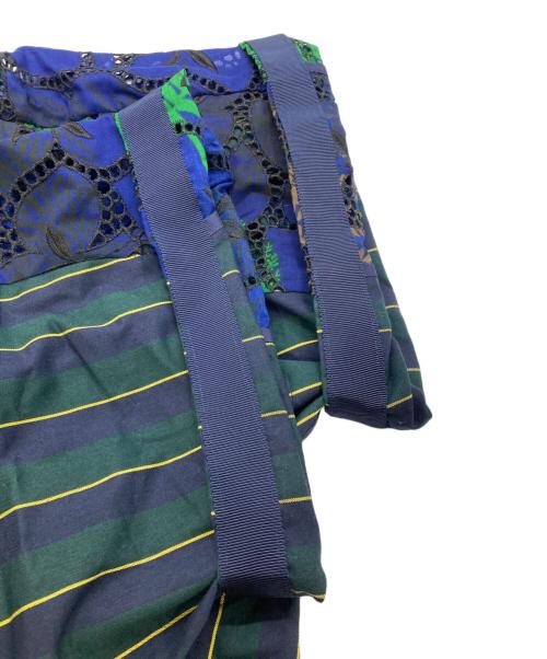 sacai（サカイ）sacai (サカイ) レースドッキングワンピース グリーン サイズ:2の古着・服飾アイテム