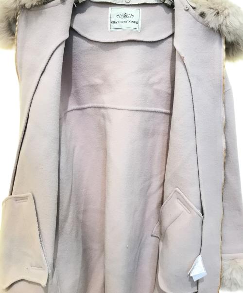 GRACE CONTINENTAL（（グレースコンチネンタル）GRACE CONTINENTAL (（グレースコンチネンタル) フォックスカラーリバーコート ベージュ サイズ:36の古着・服飾アイテム