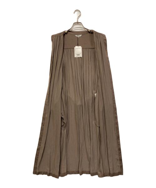 PLST（プラステ）PLST (プラステ) サテンギャザーワンピース ブラウン サイズ:SIZE Sの古着・服飾アイテム
