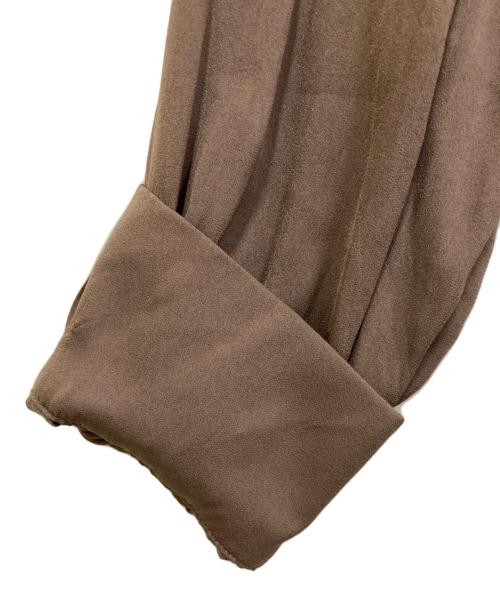 PLST（プラステ）PLST (プラステ) サテンギャザーワンピース ブラウン サイズ:SIZE Sの古着・服飾アイテム