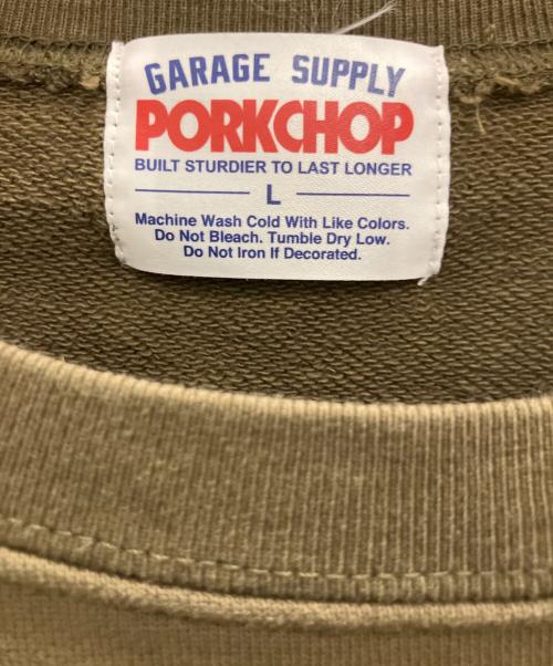 PORKCHOP GARAGE SUPPLY（ポークチョップガレージサプライ）PORKCHOP GARAGE SUPPLY (ポークチョップガレージサプライ) スウェット オリーブ サイズ:Ｌの古着・服飾アイテム
