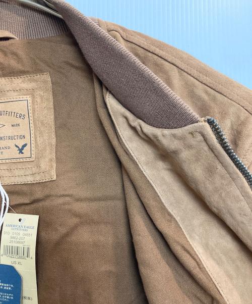 American Eagle Outfitters（アメリカンイーグル）American Eagle Outfitters (アメリカンイーグル) スエードレザーブルゾン ブラウン サイズ:XLの古着・服飾アイテム