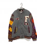 Franklin & Marshallフランクリン＆マーシャル）の古着「フルデコ スタジャン」｜グレー×ブラウン