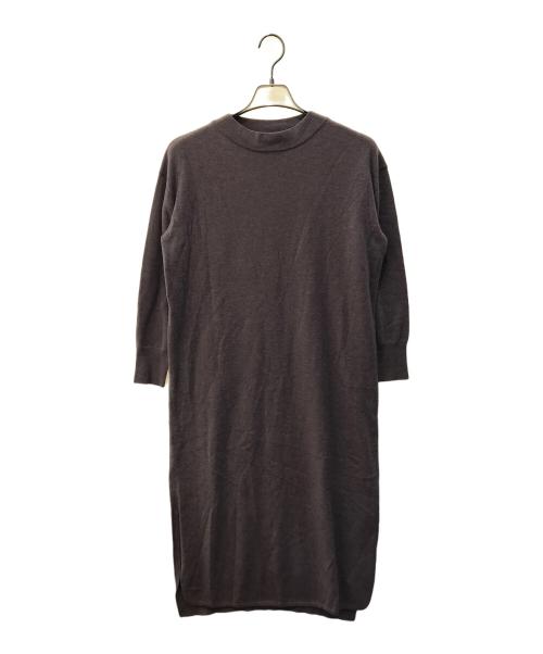 23区（ニジュウサンク）23区 (ニジュウサンク) サスティナブルウール ニットワンピース　OPWOKW0401 ベージュ サイズ:38の古着・服飾アイテム