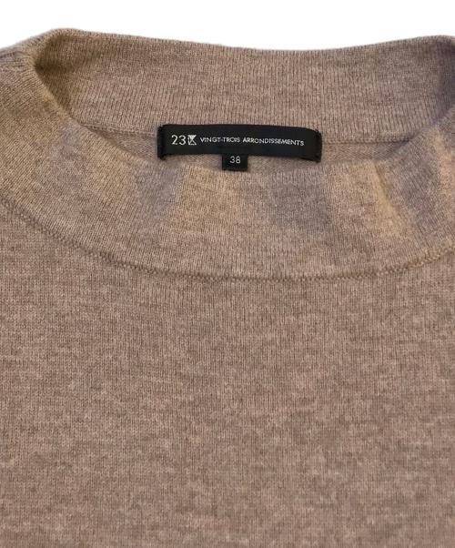 23区（ニジュウサンク）23区 (ニジュウサンク) サスティナブルウール ニットワンピース　OPWOKW0401 ベージュ サイズ:38の古着・服飾アイテム