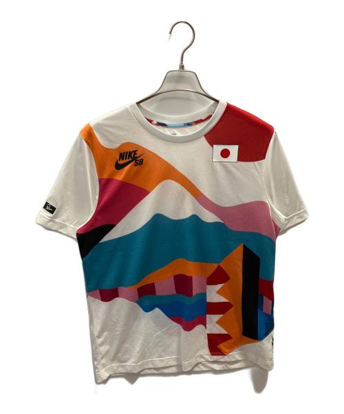 NIKE SB（ナイキエスビー）NIKE SB (ナイキエスビー) Parra (パラ) メッシュTシャツ ホワイト サイズ:Мの古着・服飾アイテム