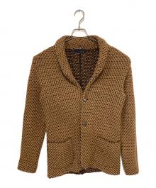 LARDINI（ラルディーニ）の古着「ショールカラーニットジャケット」｜ブラウン