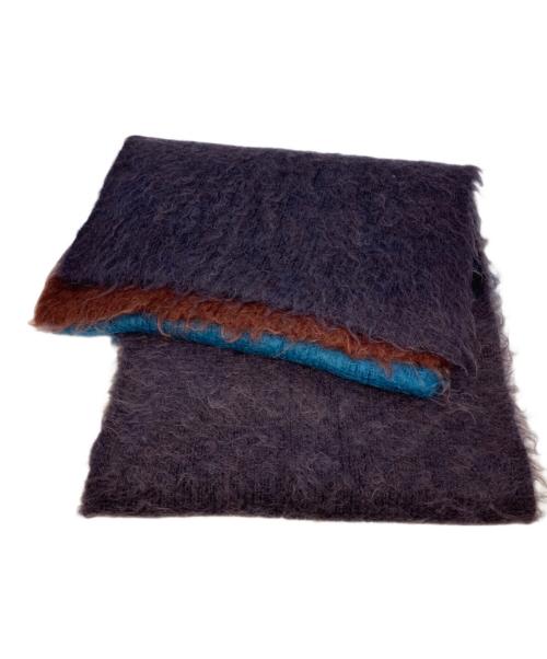 YOKE（ヨーク）YOKE (ヨーク) MOHAIR BORDER LONG STOLE パープルの古着・服飾アイテム