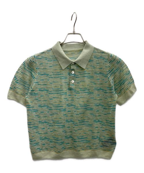 maturely（マチュアリー）maturely (マチュアリー) Rame Open Work Polo Shirt グリーン サイズ:SIZE1の古着・服飾アイテム