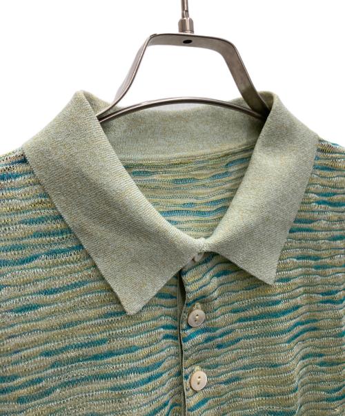 maturely（マチュアリー）maturely (マチュアリー) Rame Open Work Polo Shirt グリーン サイズ:SIZE1の古着・服飾アイテム