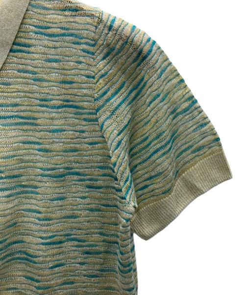 maturely（マチュアリー）maturely (マチュアリー) Rame Open Work Polo Shirt グリーン サイズ:SIZE1の古着・服飾アイテム