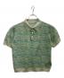 maturely（マチュアリー）の古着「Rame Open Work Polo Shirt」｜グリーン