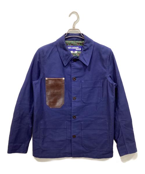 JUNYA WATANABE MAN（ジュンヤワタナベマン）JUNYA WATANABE MAN (ジュンヤワタナベマン) COMME des GARCONS (コムデギャルソン) モールスキンジャケット ブルー サイズ:XSの古着・服飾アイテム