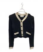 l’heritage martiniqueレリタージュ マルティニーク）の古着「ケーブルショートカーディガン」｜ブラック