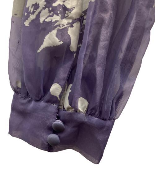 Ameri（アメリ）Ameri (アメリ) RUBBER PAINT ART SHEER DRESS パープル サイズ:Ｓの古着・服飾アイテム