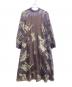 Ameri（アメリ）の古着「RUBBER PAINT ART SHEER DRESS」｜パープル