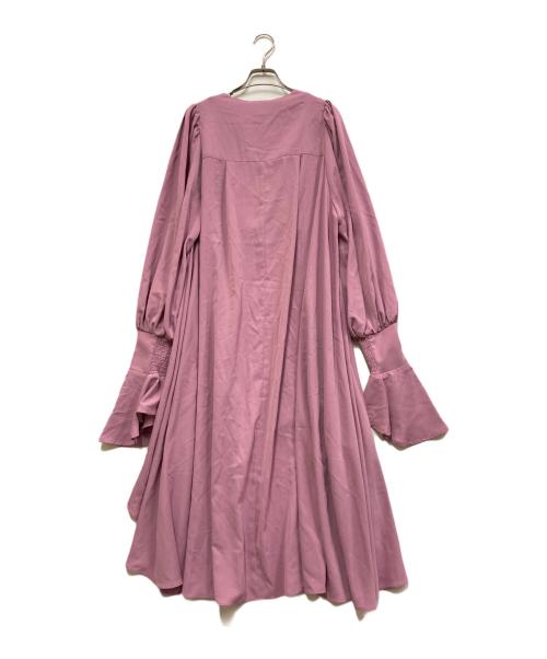 la belle etude（ラベルエチュード）la belle Etude (ラベルエチュード) パフスリーブワンピース ピンク サイズ:SIZE Freeの古着・服飾アイテム