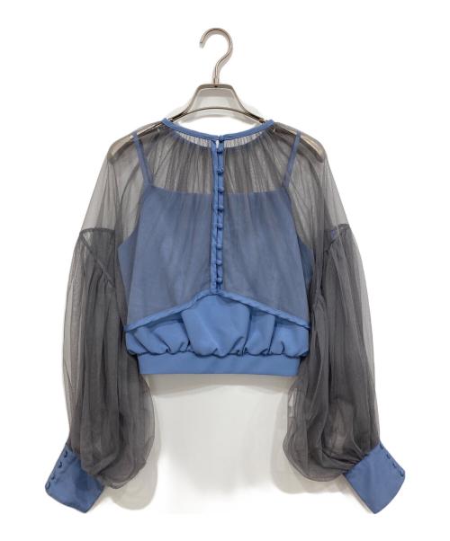 Ameri（アメリ）Ameri (アメリ) MANY WAY TULLE VEIL SET UP ブルー サイズ:Sの古着・服飾アイテム