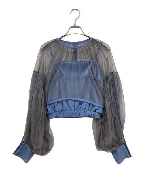 Ameri（アメリ）Ameri (アメリ) MANY WAY TULLE VEIL SET UP ブルー サイズ:Sの古着・服飾アイテム