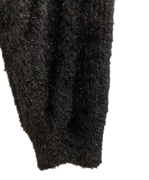 LOUNIE（ルーニー）LOUNIE (ルーニー) フェザーヤーンニットカーディガン ブラック サイズ:ＦＲＥＥの古着・服飾アイテム